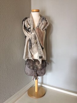 Small shoulder bag met Kroko print