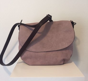 Oud roze canvas tas