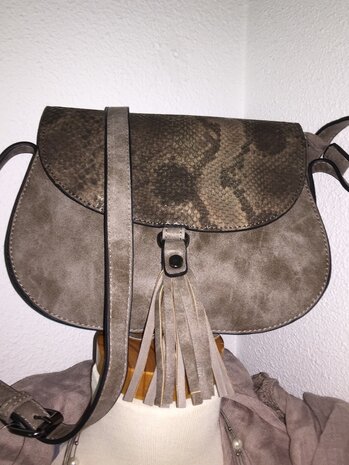 Small shoulder bag met Kroko print